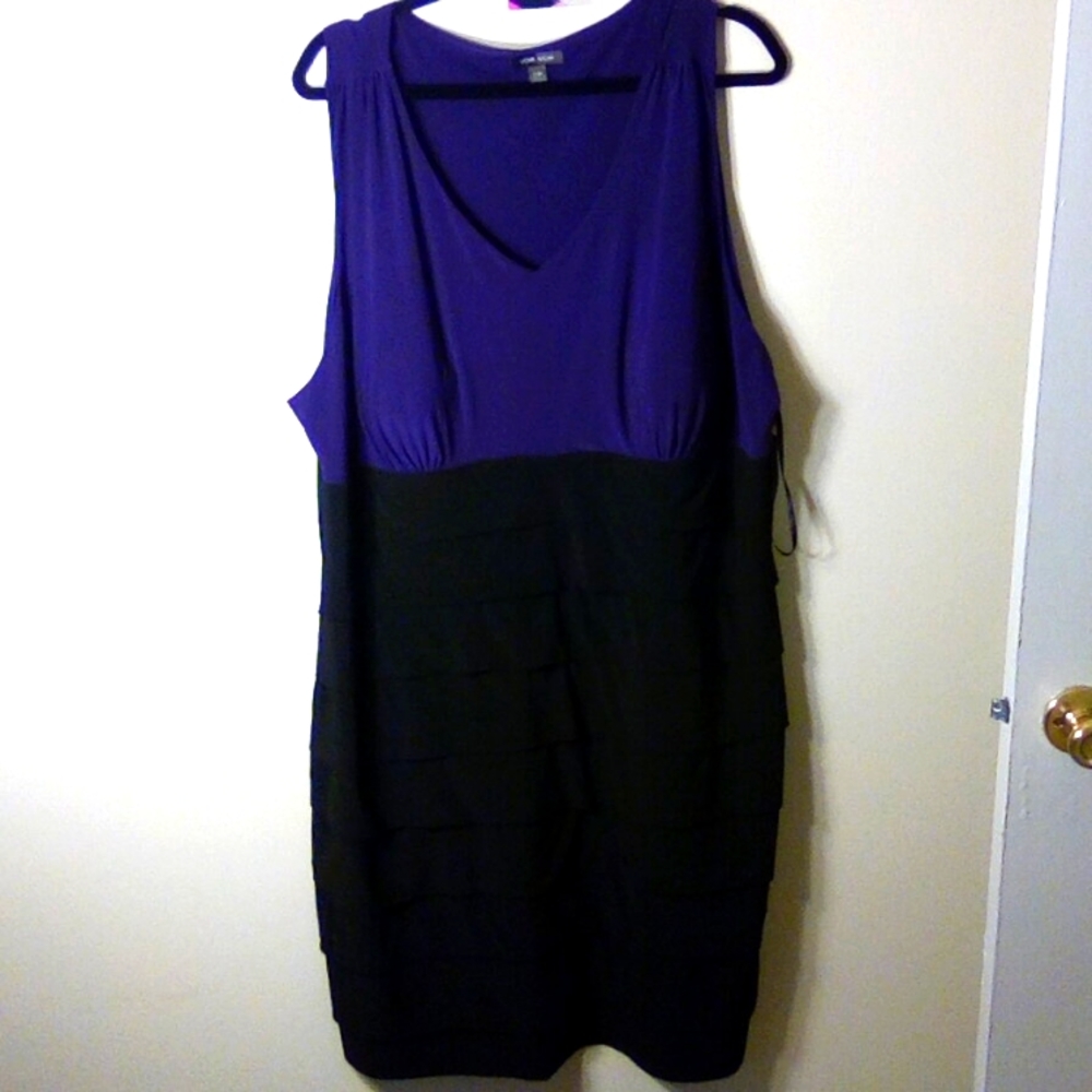 NWT purple and black sleeveless dress